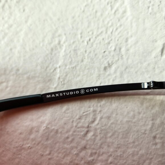 Y2K Vintage Narrow Slim Sunglasses Rectangular Black Frame with Crystals . - Picture 10 of 10